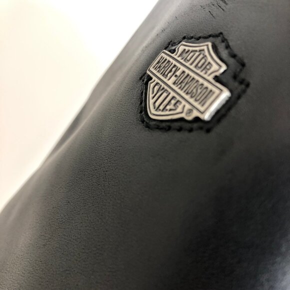 Harley-Davidson Women's Black Leather Cowgirl Boots Sz. 9 GORGEOUS! - Picture 7 of 12